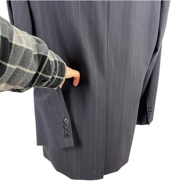 Brooks Brothers Men's Stretch Dark Blue Striped Blazer Jacket Size EU41 Short - Picture 11 of 15